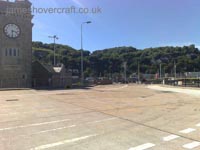 Cars used to cross each other departing and arriving from hovercraft to and fro Calais